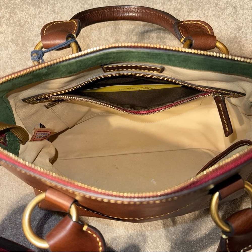 Dooney & Bourke Cameron Satchel with Strap in Chestnut - Picture 9 of 12